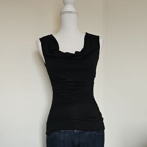 WHBM Elegant Black Sleeveless Top